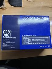 Rádio antigo Alpine CD player face inclinada 45Wx4 BBE CDM-7861 com caixa, usado comprar usado  Enviando para Brazil