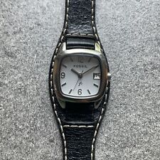 Beautiful Fossil Womens Watch 23mm Silver Tone Case W/Black Leather Band A2 for sale  Shipping to South Africa