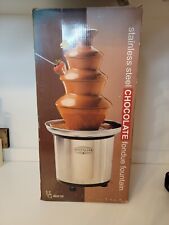 Máquina de fuente eléctrica de fondue de chocolate nostalgia 32 oz 4 niveles acero inoxidable segunda mano  Embacar hacia Mexico