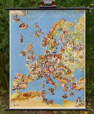 Vintage schulwandkarte europa gebraucht kaufen  Deutschland