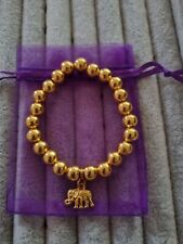 Gold beaded bracelet for sale  DEESIDE
