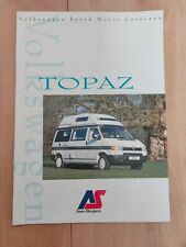 VW T4 Transporter Autosleeper Topaz Motorhome Camper Original Sales Brochure for sale  LIVERPOOL