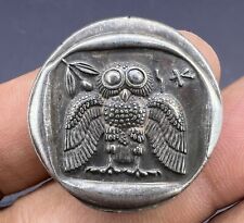 ANCIENT GREEK OLD SILVER TETRADRACHM COIN ATHENS ATTICA OWL 500BC for sale  Shipping to South Africa