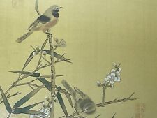 Dipinto cinese 2 occhi fiori di prugna uccellini selvatici dopo Zhao Ji ( , 1082-1135) usato  Spedire a Italy