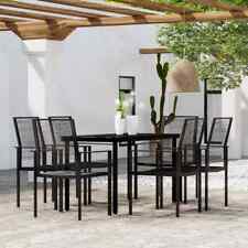 Tidyard 7 Piece Patio Dining Set Black Patio Furniture Set Garden Table and B2Y8 for sale  Shipping to South Africa