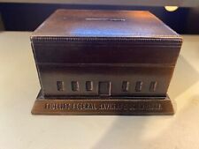 Vintage Fidelity Federal Savings & Loan Association Bronze Bank Building w/Key for sale  Shipping to South Africa