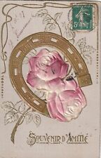 Cartolina fiori stoffa usato  Ticengo