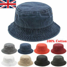 Men Women Bucket Hat Stonewash Fisherman Cap Beanie Travel Festival Hats Sunhat for sale  MANCHESTER