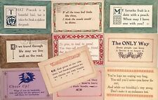 Vintage Lot of 10 Motto Postcards, Humor Sayings, 6 Unused, Early 1900s for sale  Shipping to South Africa