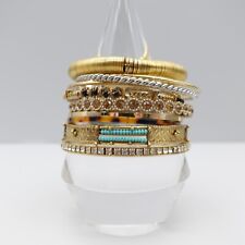 Lote de 8 peças de pulseira com miçangas tom dourado mistura e combinação pulseira boho bijuterias, usado comprar usado  Enviando para Brazil
