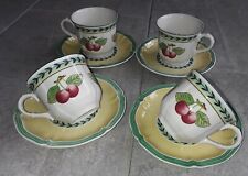 4 x Villeroy&Boch Kaffee Tasse mit Untertasse French Garden FLEURENCE 8tlg neuw  comprar usado  Enviando para Brazil