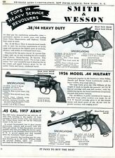 1948 anuncio impreso de Smith & Wesson S&W revólver resistente, 1926 militar 1917 ejército segunda mano  Embacar hacia Argentina