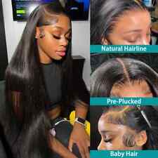 Used, Bone Straight Transparent HD Full 360 Lace Front Human Hair Lace Frontal Wig for sale  Shipping to South Africa