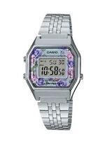 Casio LA680WA-2C relógio digital feminino prata floral pulseira de aço retrô vintage comprar usado  Enviando para Brazil