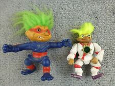 Vintage Battle Trolls Sgt Troll Hasbro 1992 Zielone włosy LOT Okulary asa na sprzedaż  Wysyłka do Poland