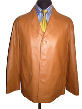 Jaqueta blazer marrom caramelo couro real G/XL, usado comprar usado  Enviando para Brazil