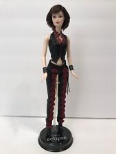 Alice Barbie Doll Twilight Redressed in Faux Leather Outfit Displayed for sale  Shipping to United Kingdom