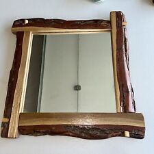 Northern Rustic Pine Log Mirror- 17” X 17” X 3” Lodge Cabin Woodsy Decor Nice, used for sale  Shipping to South Africa