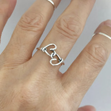 Unique Heart Ring 925 Sterling Silver Handmade Women Jewelry Gift For Her K-503 for sale  Shipping to South Africa