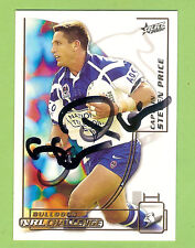 #D72.   SIGNED 2002  RUGBY LEAGUE CARD #52 STEVE PRICE, CANTERBURY  BULLDOGS for sale  Shipping to South Africa