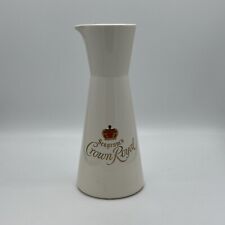 Vintage Seagram's Crown Royal Pub Bar White Water Pitcher Barware 9" NY, NY for sale  Shipping to South Africa