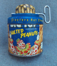 VINTAGE BIG TOP PEANUTS TIN KEY-WIND CAN LEXINGTON KY w PLANTERS NUT CHOPPER LID, used for sale  Shipping to South Africa