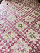 Used, HAND MADE FULL TWIN QUILT * HAND PIECED & MACHINE LONG ARM QUILTED * 82 x 72" for sale  Shipping to Canada