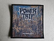 POWER TRIP, NIGHTMARE LOGIC, SEW ON BLACK BORDER WOVEN PATCH for sale  Shipping to South Africa