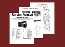Manual de serviço Panasonic RX-7700 - Rádio cassete PDF Boombox lista de peças RS-4360 comprar usado  Enviando para Brazil