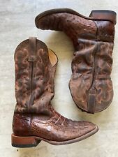 VTG Horse Power Men's Crocodile Print Brown Leather Western Cowboy Boots 8.5 EE for sale  Shipping to South Africa
