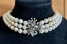 necklace pearl three strand for sale  New York