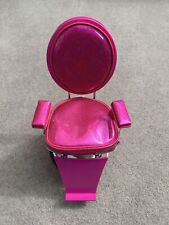 Cadeira American Girl Hot Pink Glitter Salon Hair Styling ~Beauty Spa 2012 ~ Boneca 18” comprar usado  Enviando para Brazil