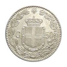 REGNO D' ITALIA UMBERTO I - Moneta da 50 Centesimi 1889 Eccellente Conservazione usato  Roma