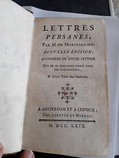 1769 montesquieu lettres d'occasion  Montech