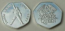 Freddie Mercury Queen Commemorative Colllectors Souvenir 50p Style Shape Coin, used for sale  Shipping to South Africa