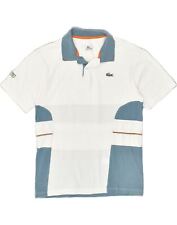 Usado, Polo Gráfico LACOSTE para Hombre Talla 3 Pequeño Blanco Bloque de Color Algodón AN03 segunda mano  Embacar hacia Argentina