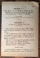Vallepietra 1886 regio usato  Italia