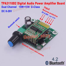 Amplificador de Potencia de Audio Estéreo Digital DC 12V-24V Placa AMP Doble Canal Bluetooth, usado segunda mano  Embacar hacia Argentina