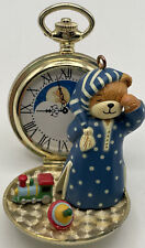 Reloj de bolsillo vintage Enesco con adorno navideño de oso Hong Kong segunda mano  Embacar hacia Argentina