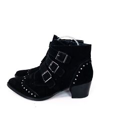 Next Black Suede Western Studed Buckle Ankle Boots - UK 6 for sale  Shipping to South Africa