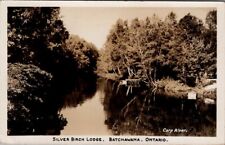 1949, Silver Birch Lodge, Carp River, BATACHAWANA, Canadá postal con foto real segunda mano  Embacar hacia Argentina