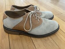 Zapatos Oxford Chaps para hombre gamuza bucks bronceado crema marfil talla 9,5 segunda mano  Embacar hacia Argentina