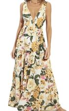 Used, Maaji  Womens Spring Garden Eva Floral Maxi Dress Size Medium V-neck Tassels for sale  Shipping to South Africa