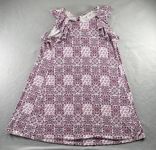 Loft Dress Womens Size XL Fuchsia Tiled Print Swing Ruffle Tent Flounce Stretchy for sale  Shipping to South Africa