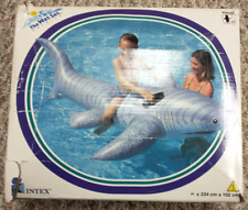 Conjunto inflável Intex The Wet piscina flutuante tubarão tigre 92" 1997 caixa testada, usado comprar usado  Enviando para Brazil