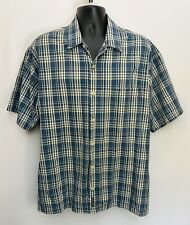 Camisa masculina vintage Abercrombie & Fitch L. grande e alta manga curta botão xadrez pai comprar usado  Enviando para Brazil