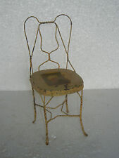 Cadeira colecionável vintage de ferro formato exclusivo pintada à mão pequena/penny comprar usado  Enviando para Brazil