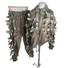 Used, Remington Men Ghillie Suit L/XL 3D Leafy Camo Long Sleeve Zip Up Top Bottom Hood for sale  Shipping to South Africa