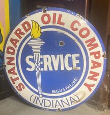 Placa cúpula placa bomba de gás metal porcelana serviço 12” STANDARD OIL COMPANY comprar usado  Enviando para Brazil