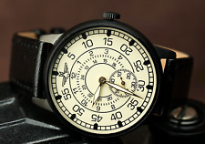 Relógio militar russo piloto Pobeda pulseira de couro mecânica masculino vintage comprar usado  Enviando para Brazil